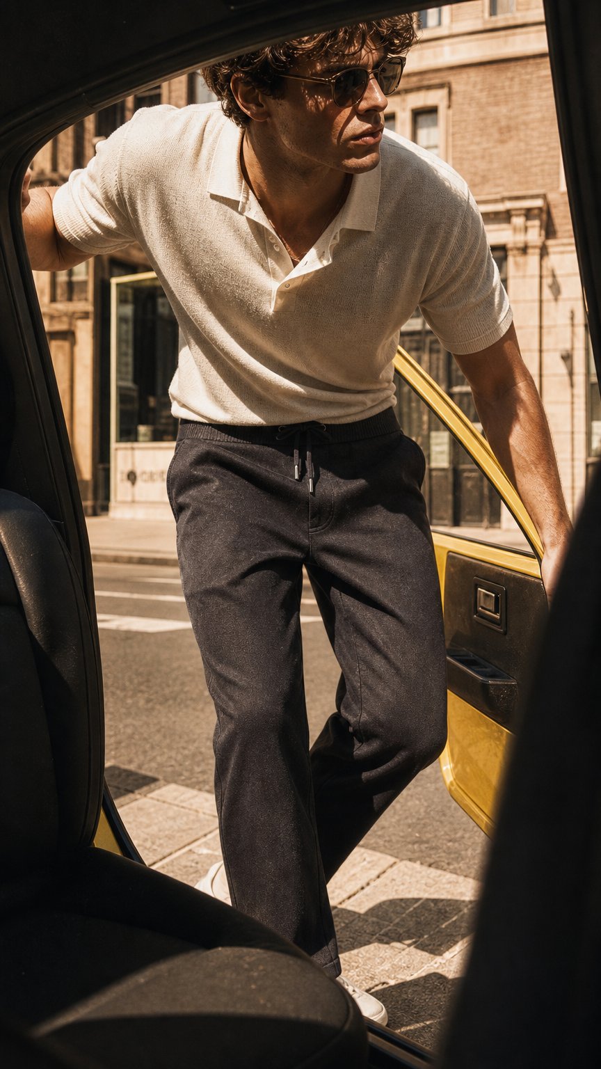 AI product shot of The Titanium Grey Pants