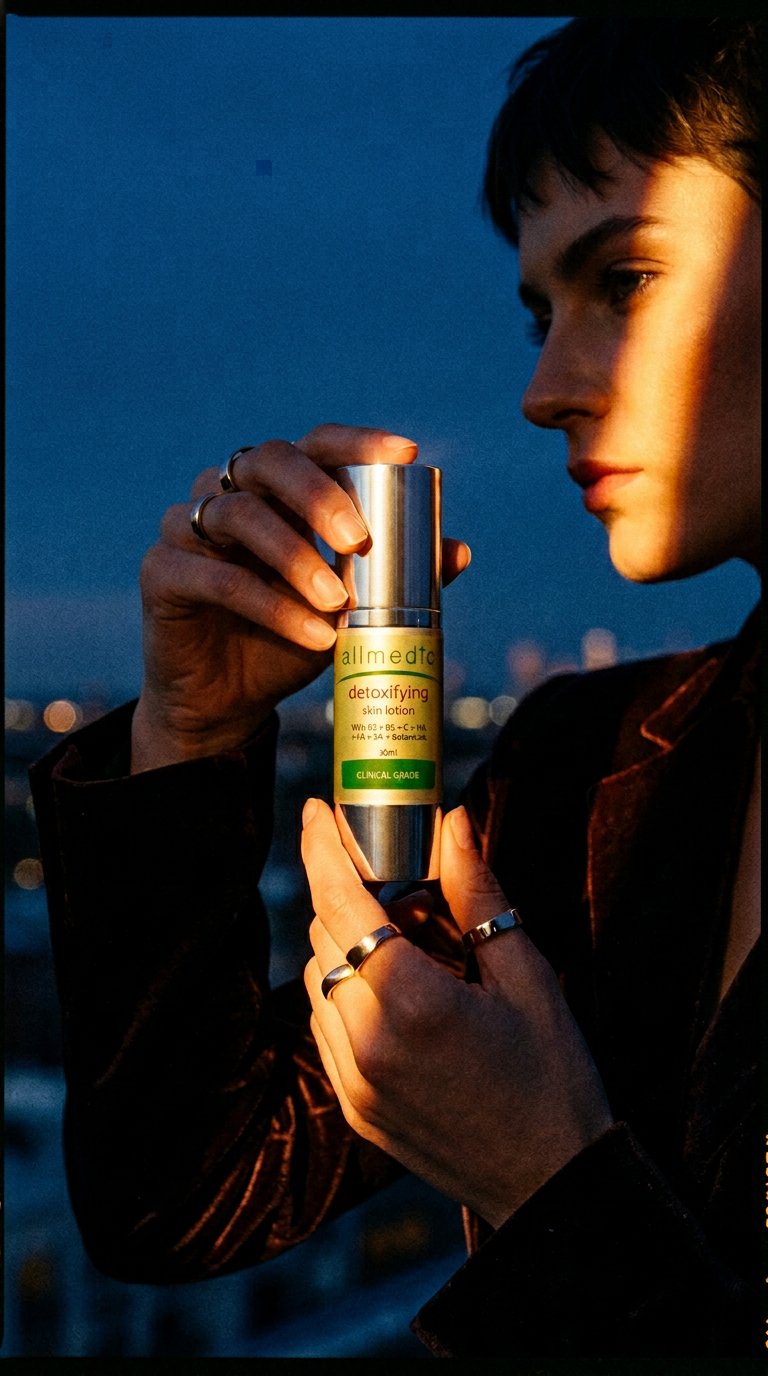 AI product shot of allmedic Detoxifying Skin Lotion (NEW)
