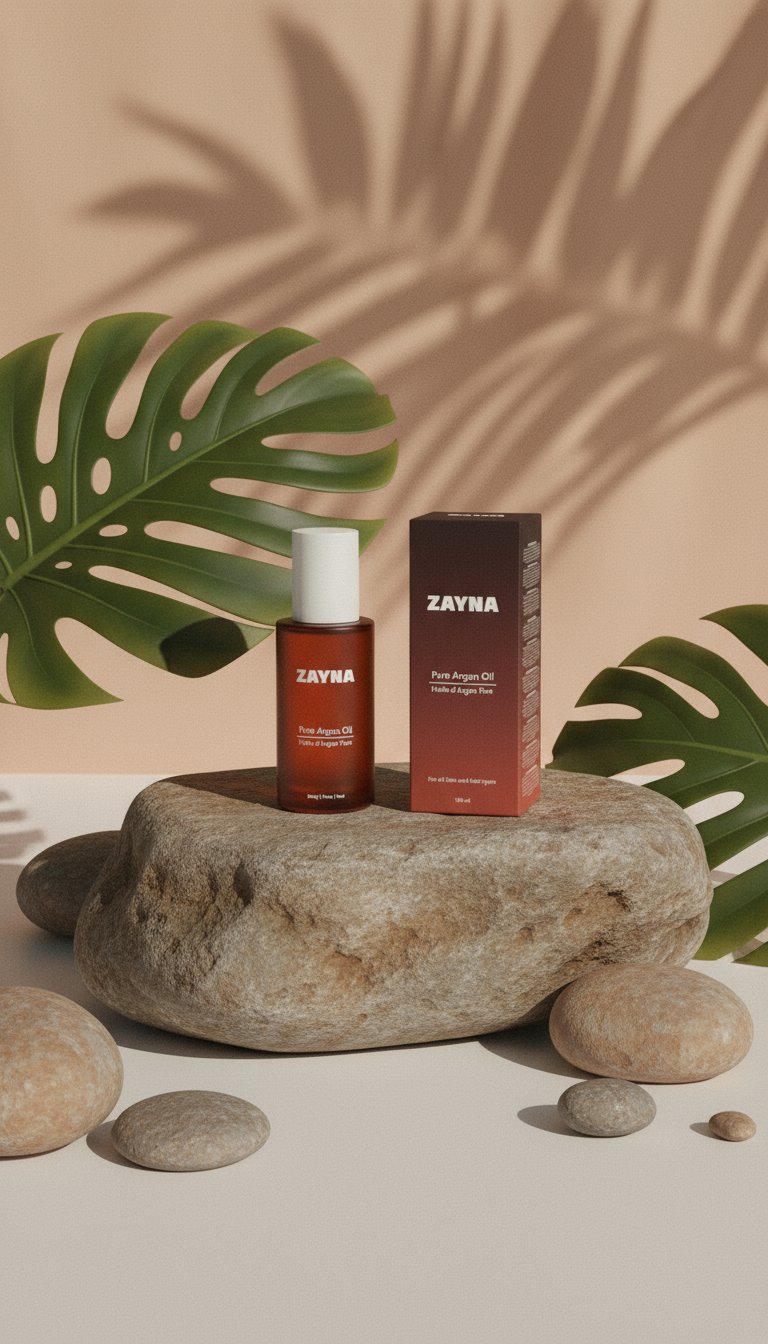 AI product shot of Pure Argan Oil