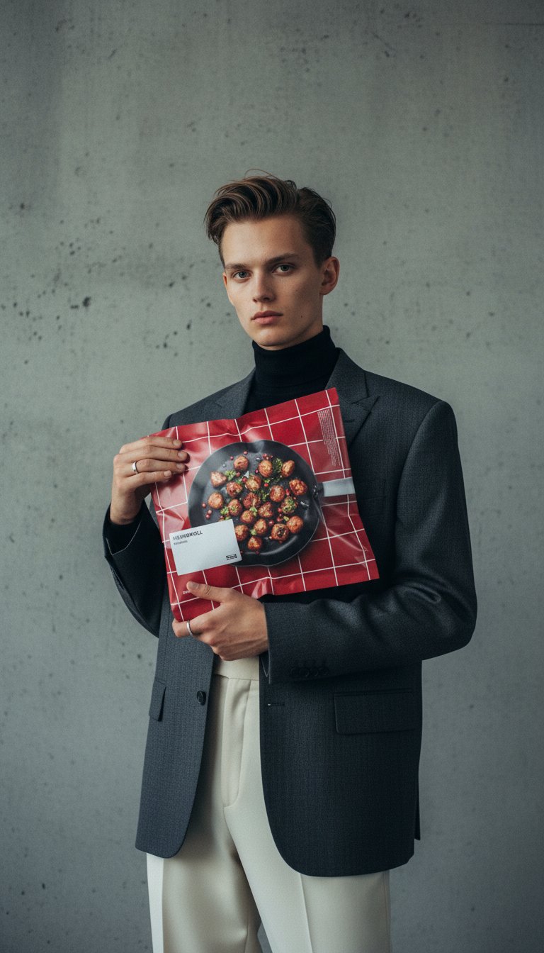 AI product shot of IKEA Meatball Poster