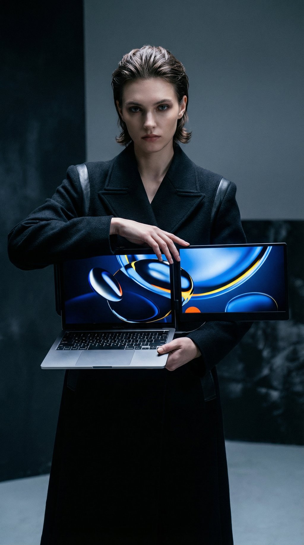 AI product shot of Dual-Screen S1
