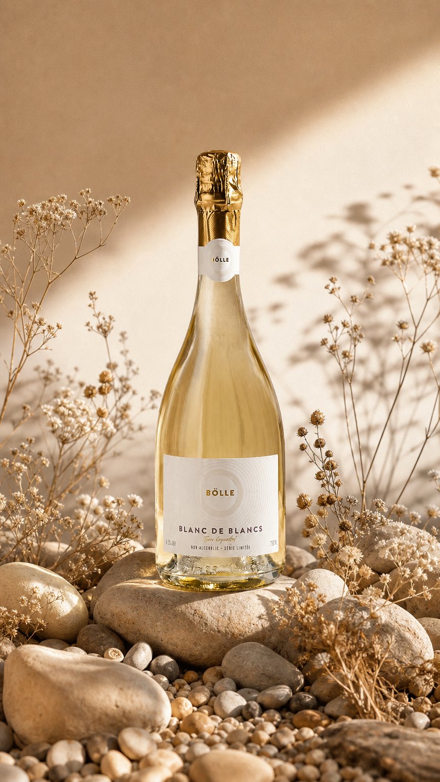 AI product shot of Blanc de Blancs