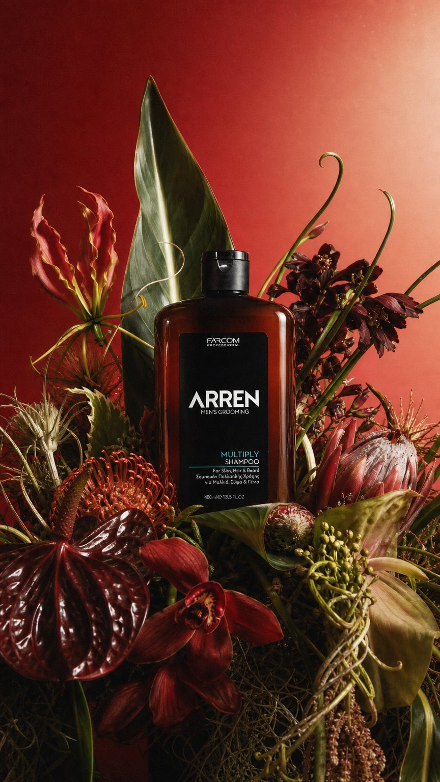 AI product shot of ARREN Shampoo Multiply, 400 ml