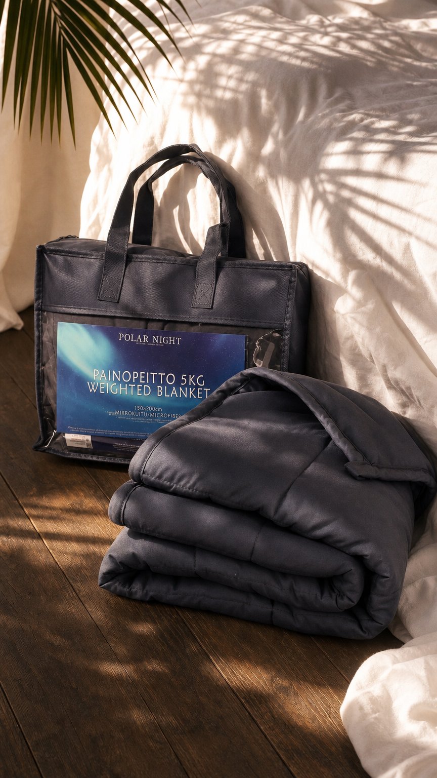 AI product shot of Polar Night Weighted Blanket 5-13kg, 155x220cm