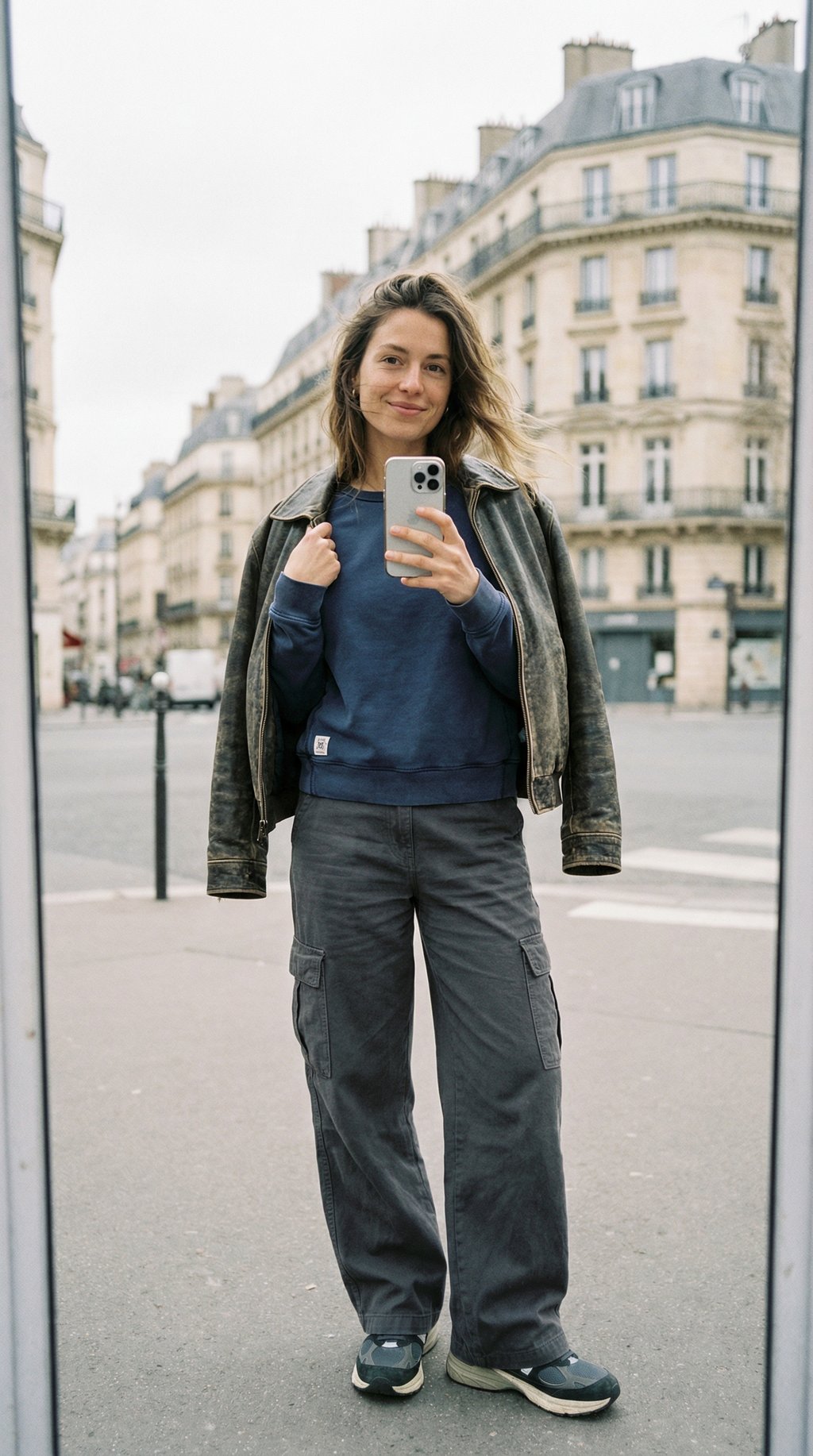AI product shot of RE.ELSK 5332 | ELSK® TVÆRS WOMEN’S SWEATSHIRT | NAVY