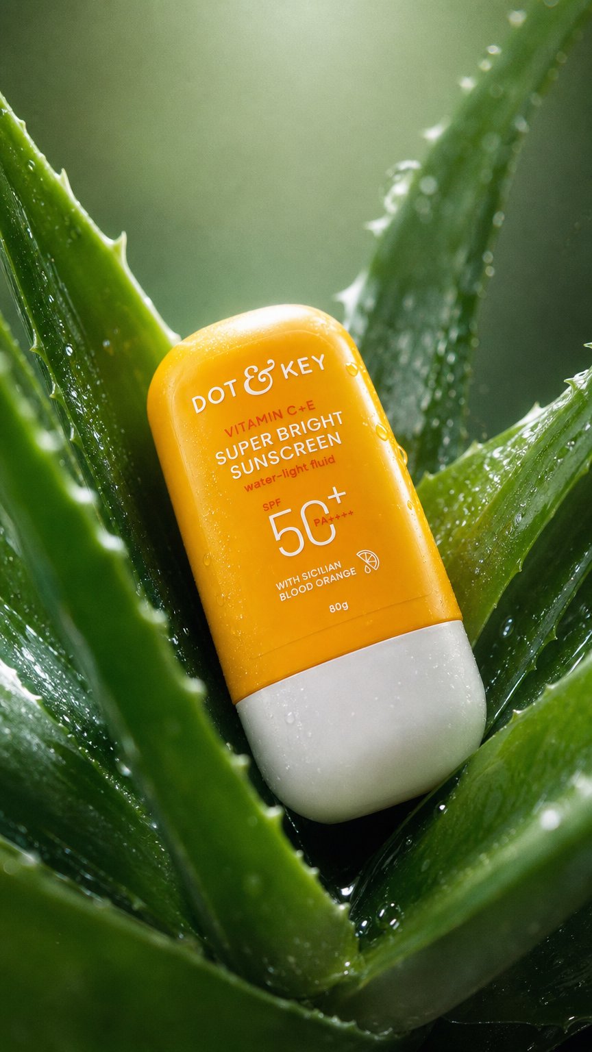 AI product shot of Vitamin C + E Sunscreen SPF 50+ PA++++ With New-Age UV Filters