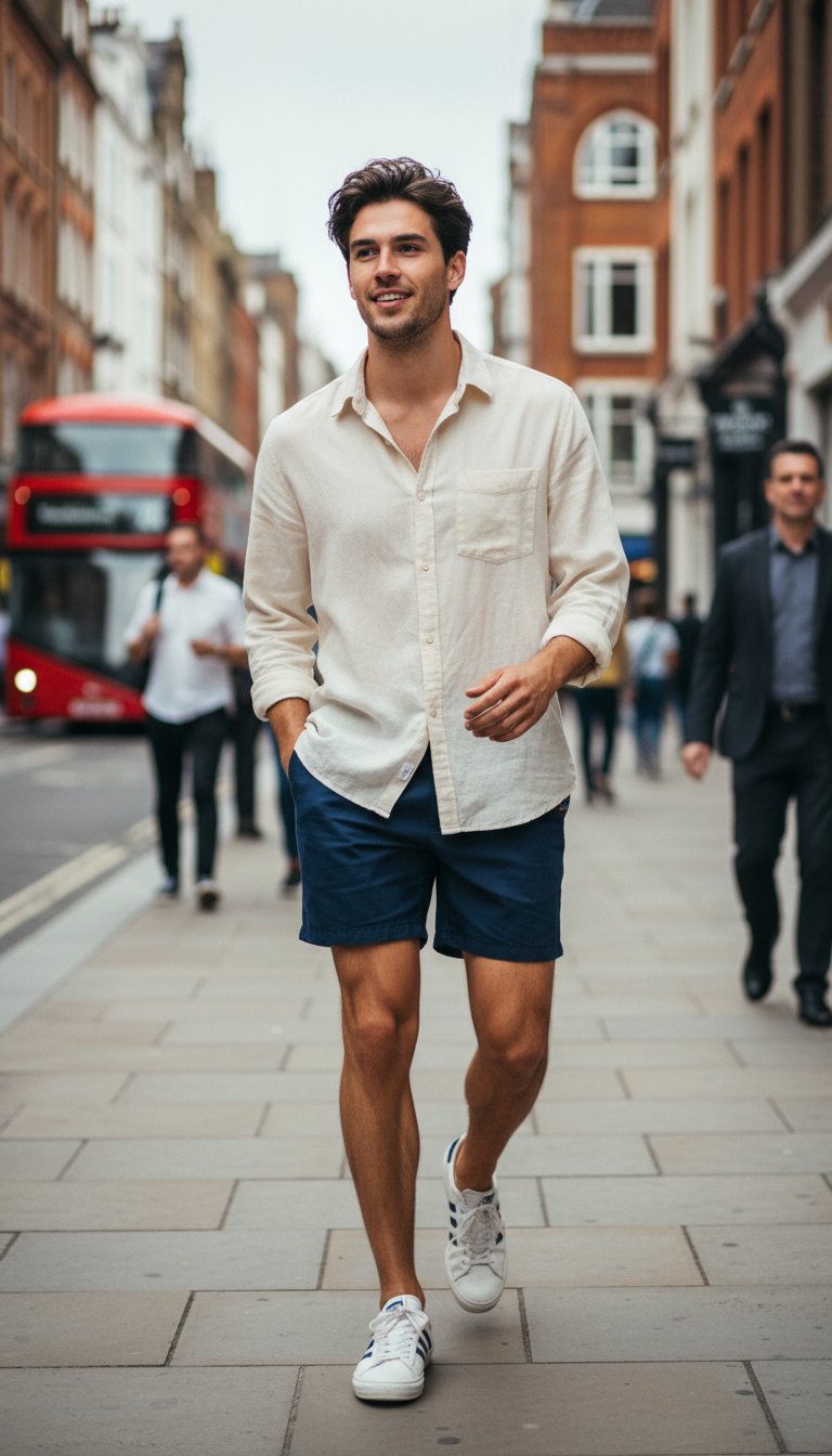 AI product shot of OG Casual Short 5" - Away at Sea