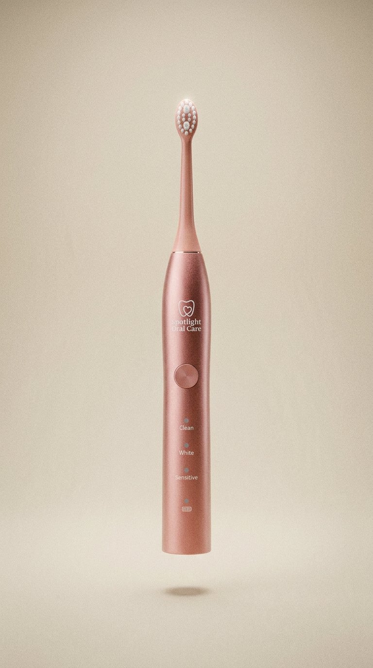 AI product shot of Rose Gold Sonic Electric Toothbrush