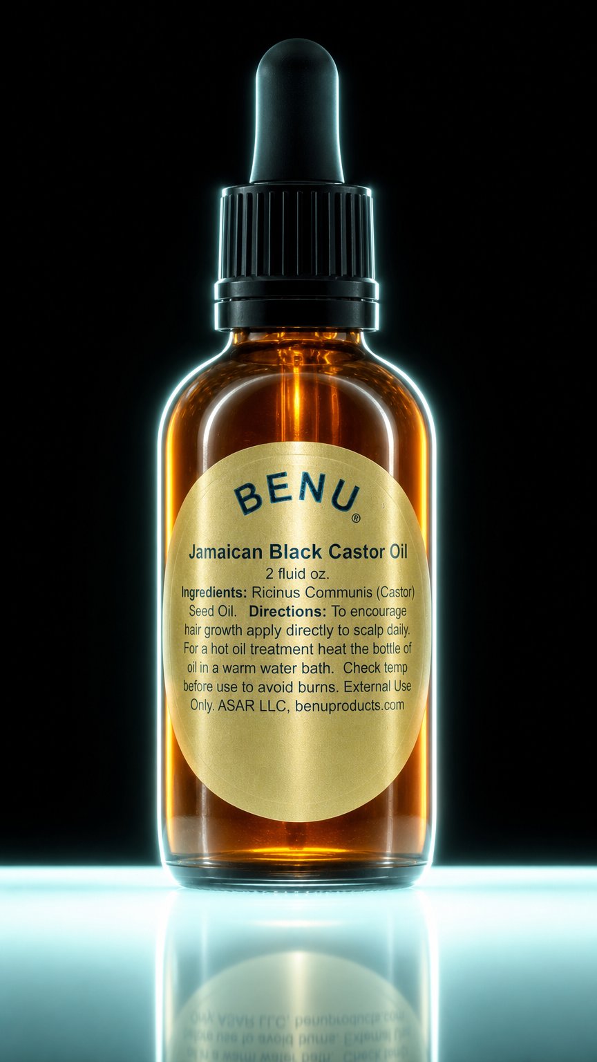 AI product shot of Jamaican Black Castor Oil