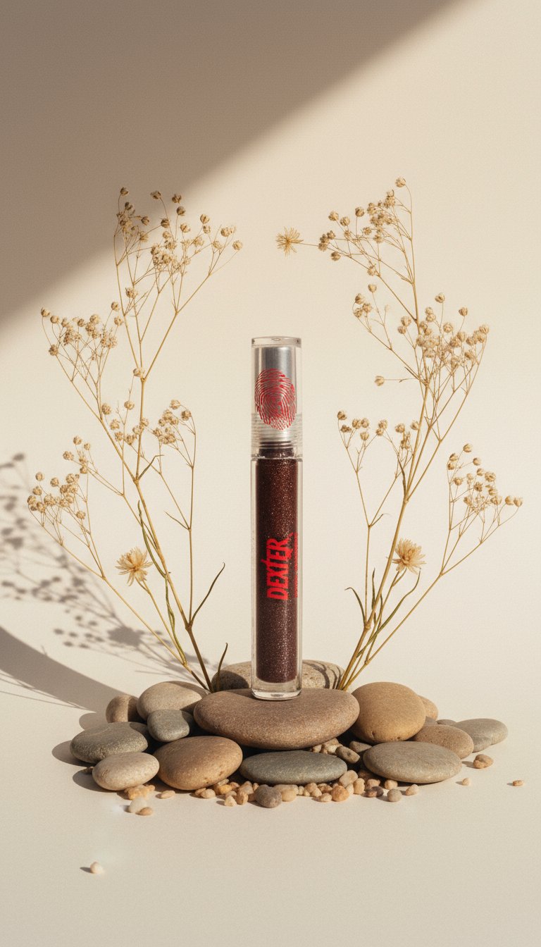 AI product shot of Dexter Lip Oil