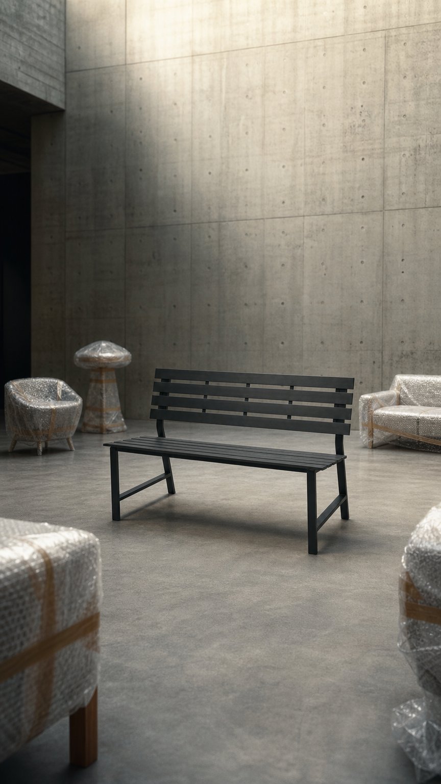 AI product shot of Bank in polywood