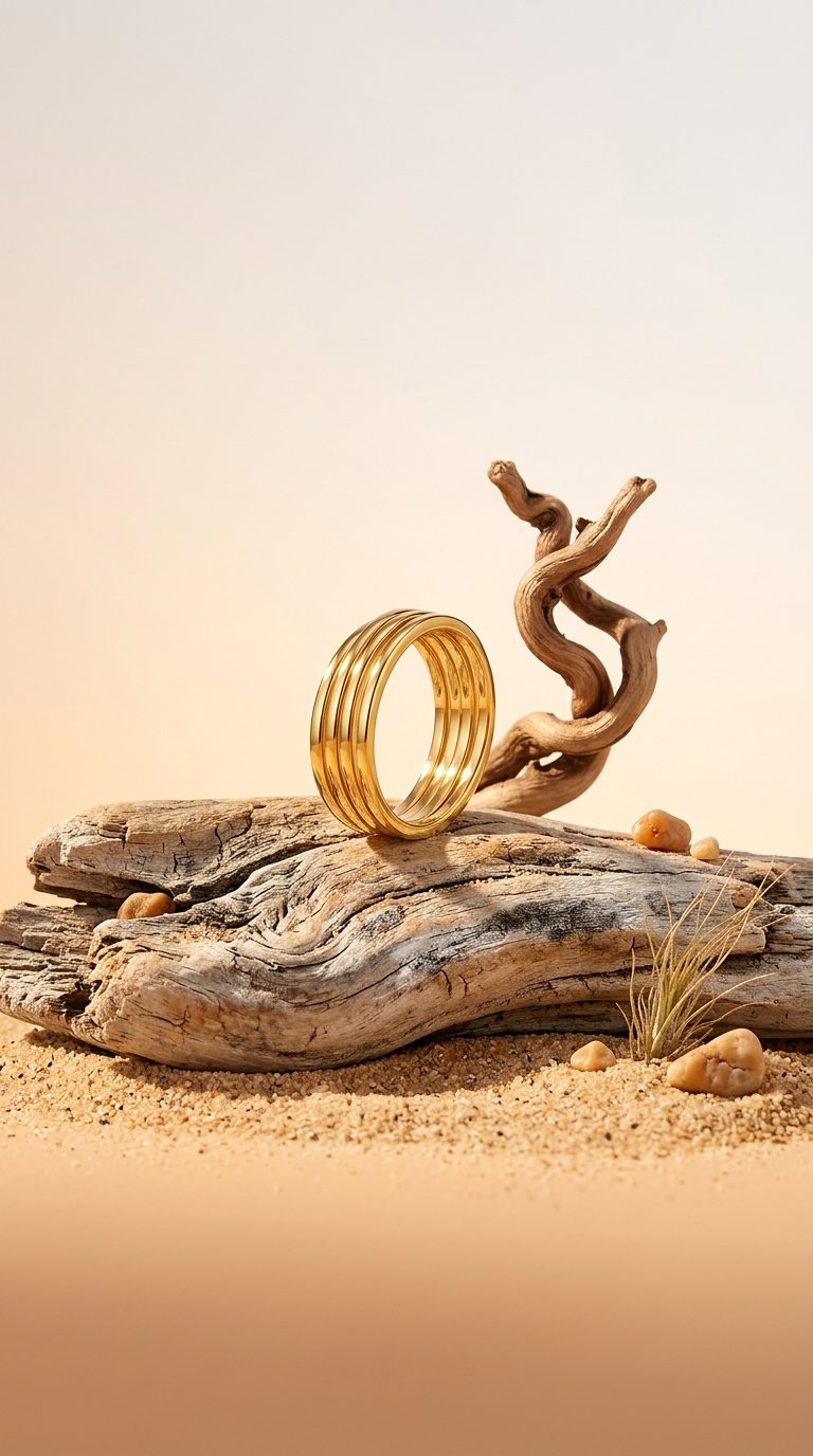 AI product shot of ITO 5-LAYER RING