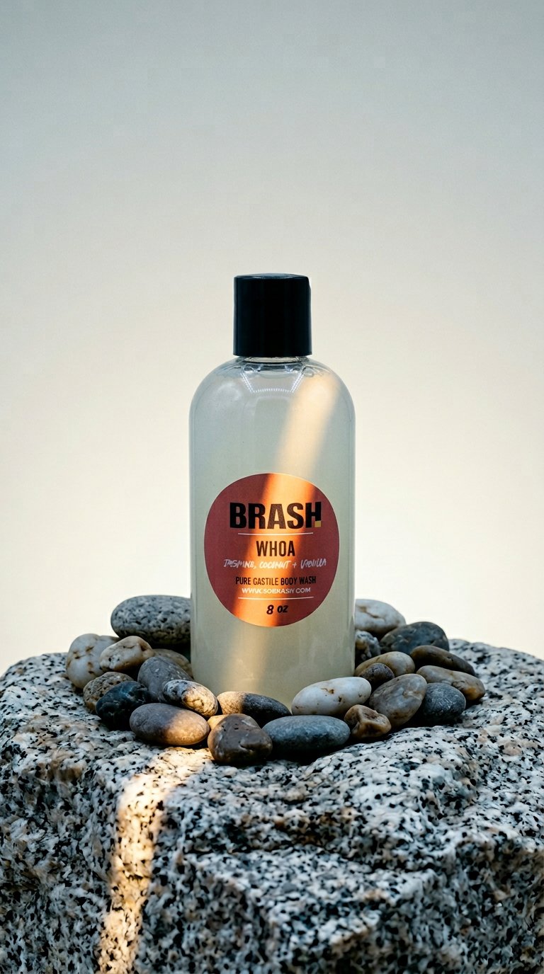 AI product shot of BODY WASH (Pure Castile) - 8 oz