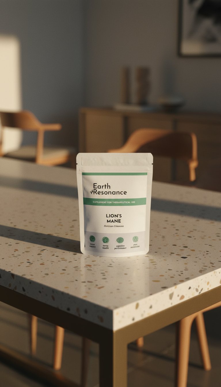 AI product shot of Lion's Mane