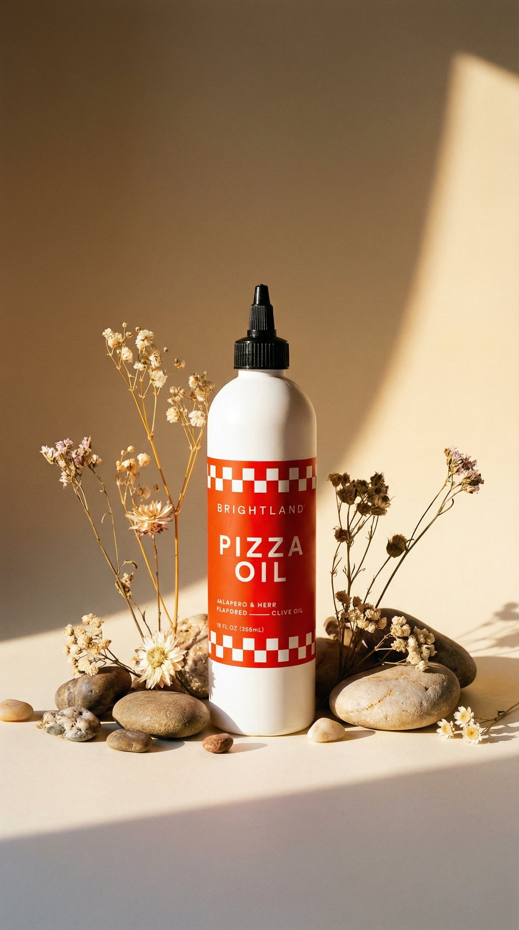 AI product shot of Pizza Oil