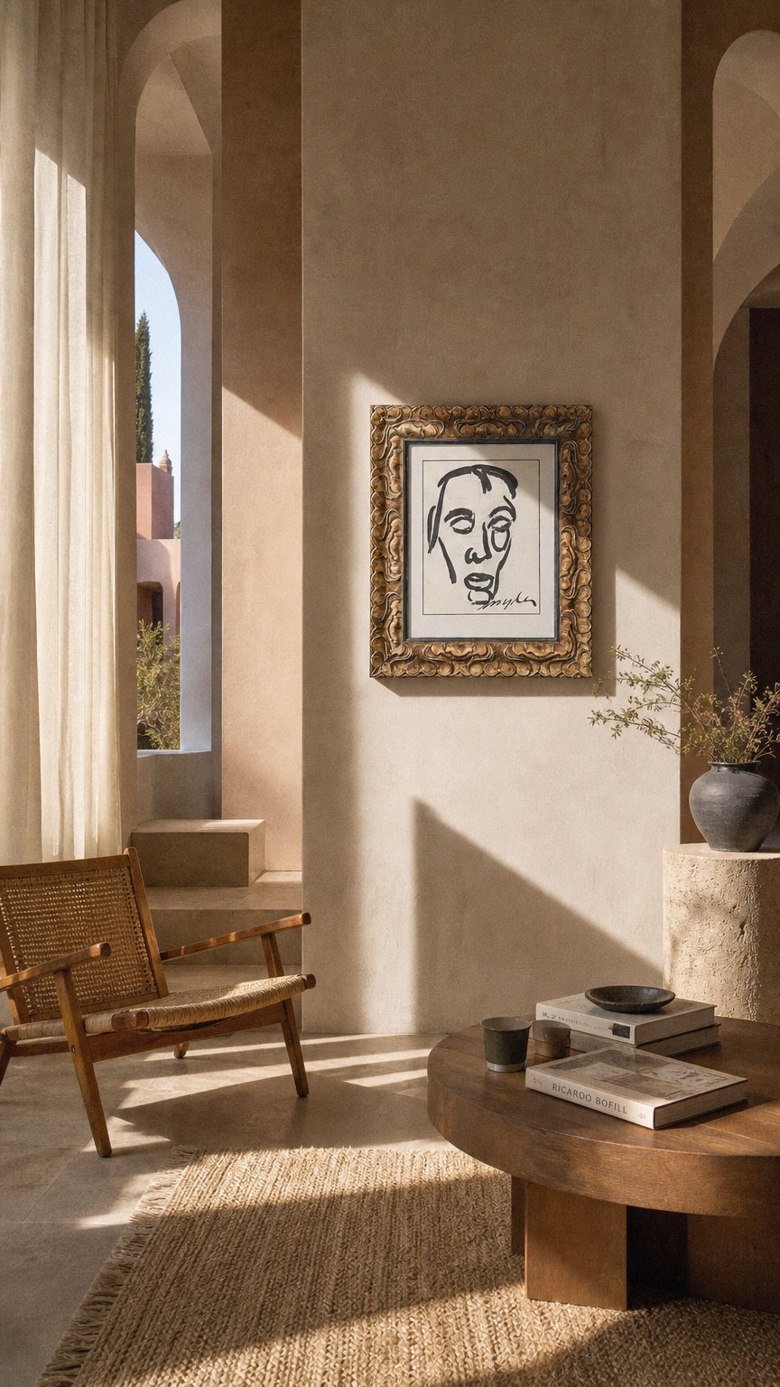 AI product shot of Minimalist ink portrait by Oregon artist Amanda Snyder (1894-1980)