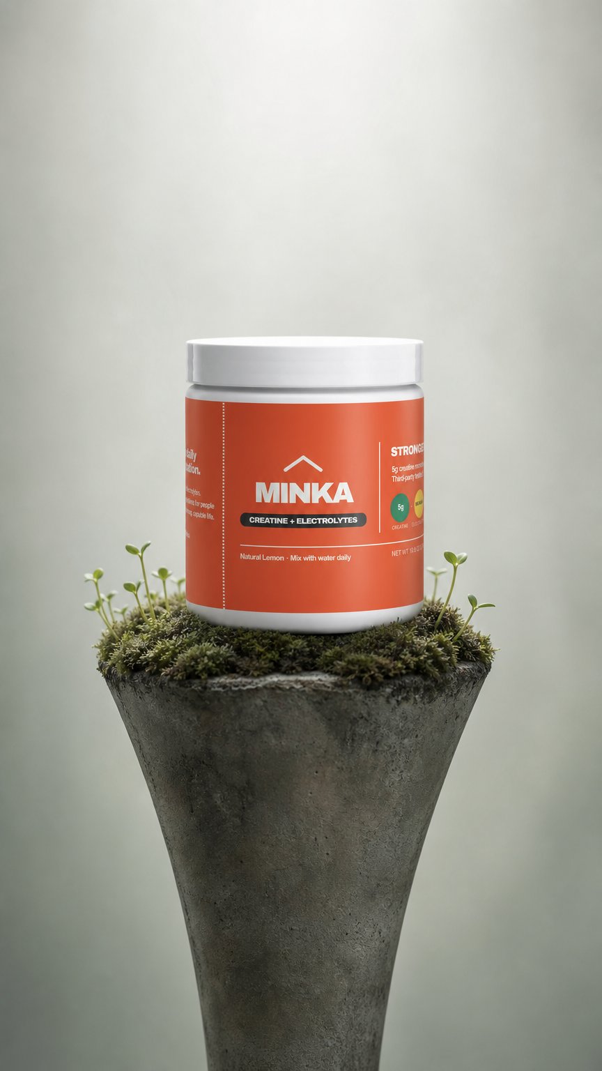 AI product shot of MINKA Daily Foundation - Creatine + Electrolytes