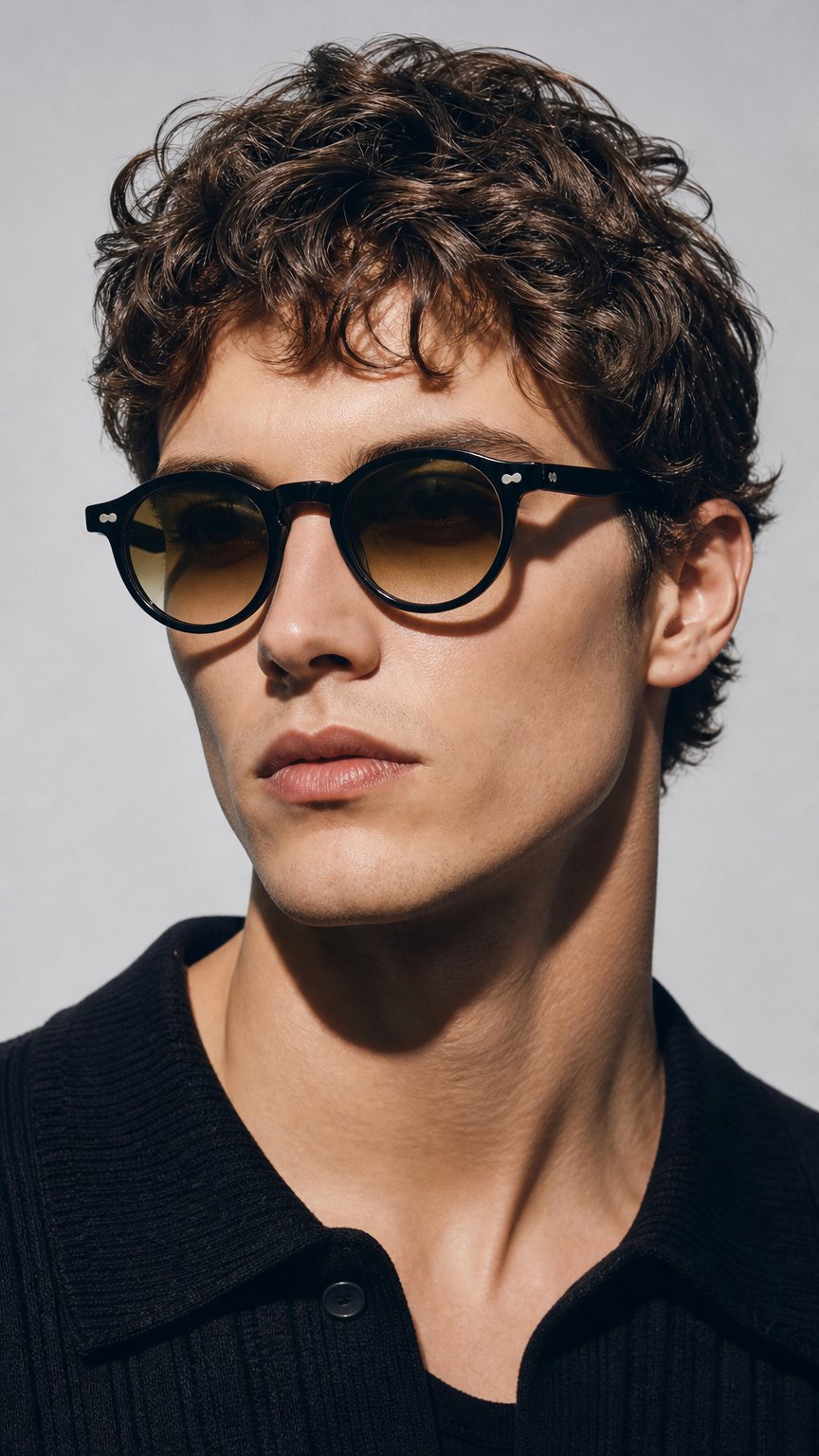AI product shot of Moscot Miltzen CMT - Black/Chesnut Fade Tint