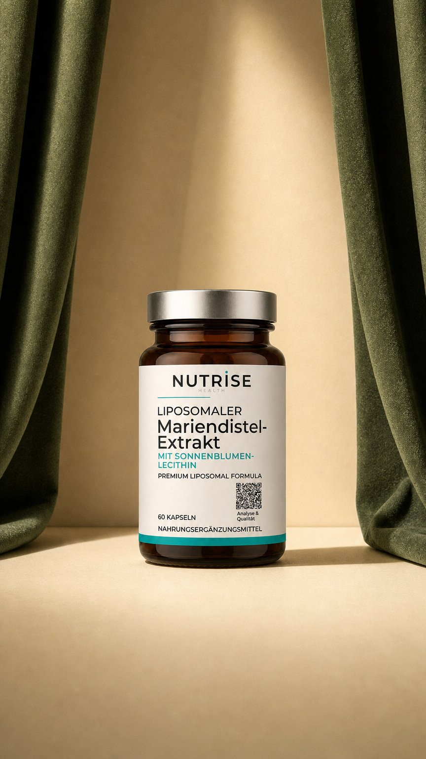 AI product shot of Liposomaler Mariendistel-Extrakt