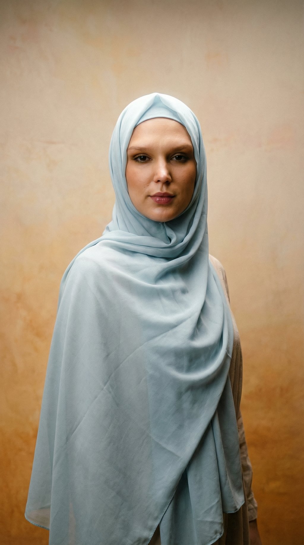 AI product shot of Essential Chiffon Hijab / Stole - Ice Blue