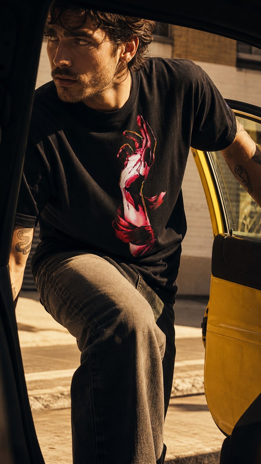 AI product shot of Reaching - T-Shirt