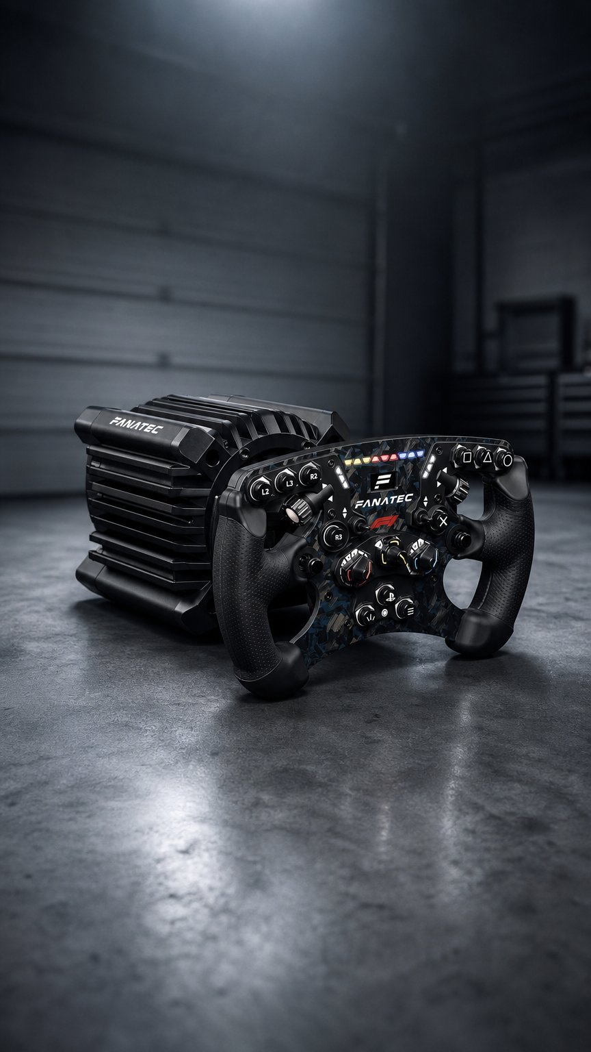 AI product shot of ClubSport Racing Wheel F1® (18 Nm)