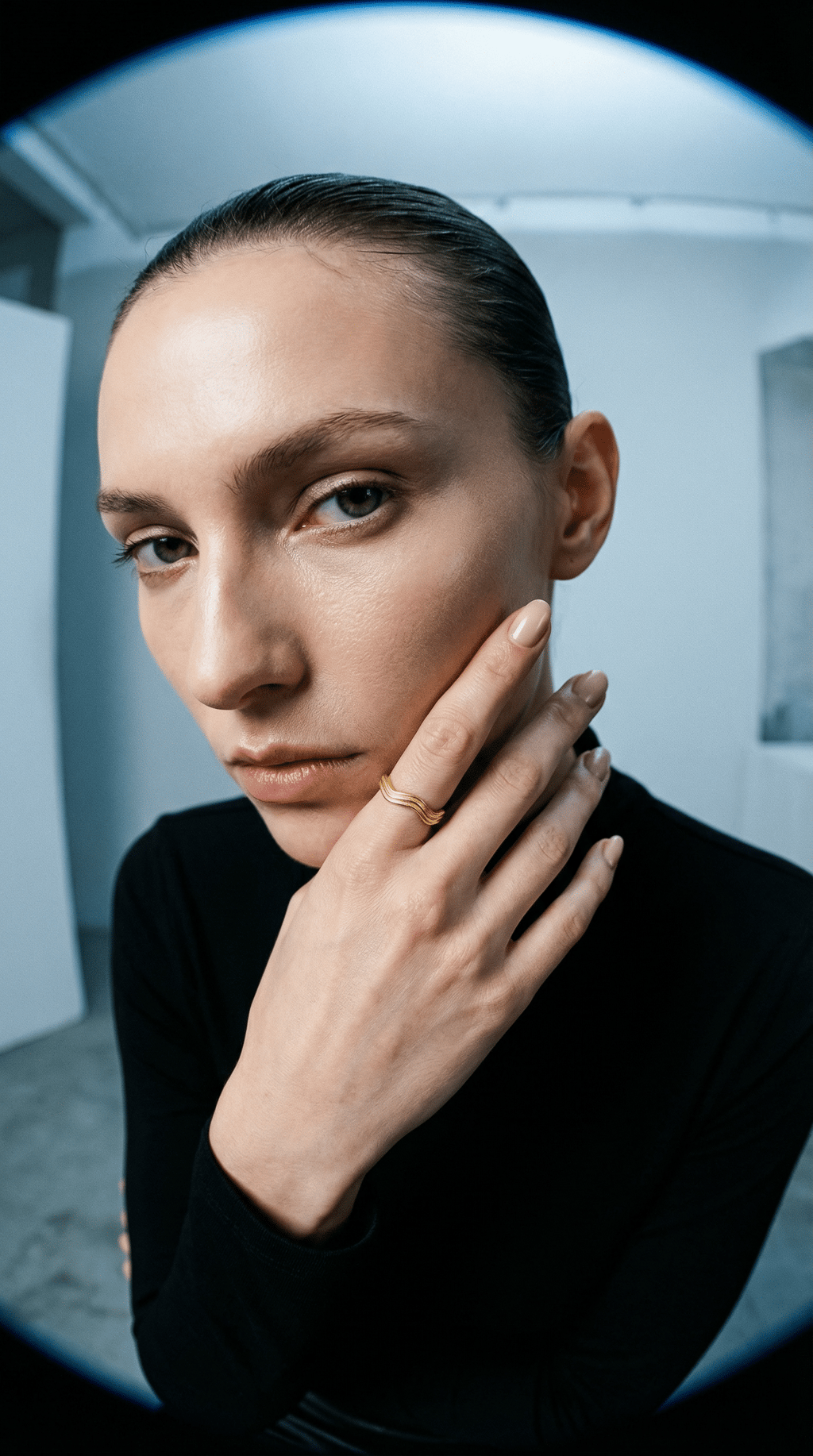 AI product shot of Fine Wave Ring