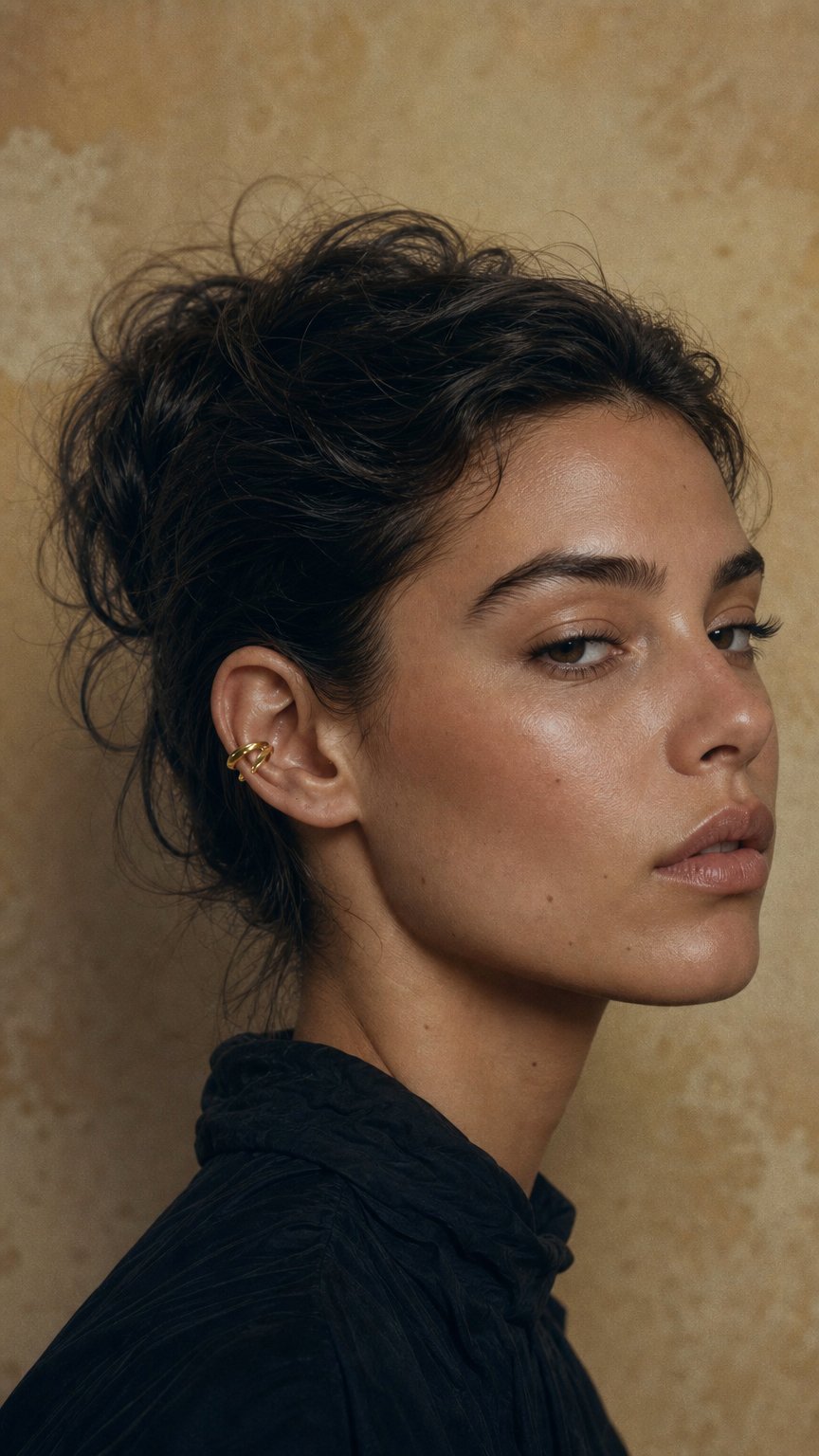 AI product shot of Earcuff double anneaux recyclé