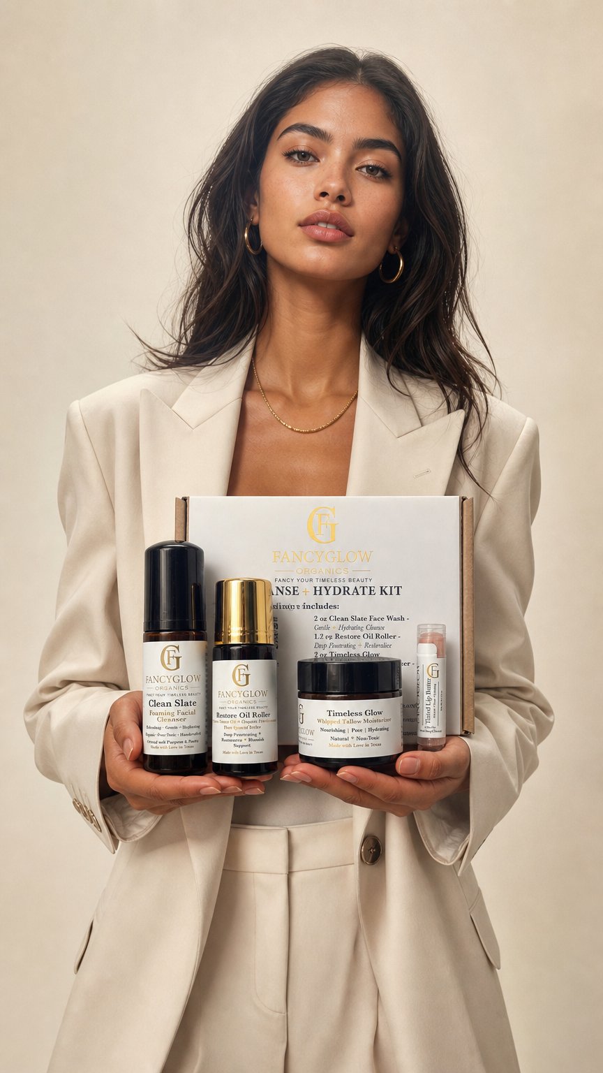AI product shot of Cleanse & Hydrate Kit