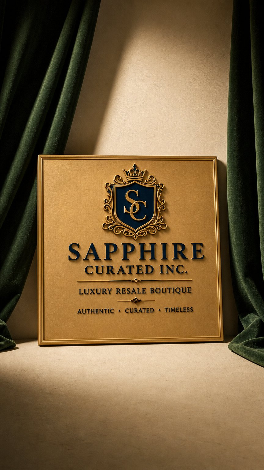 AI product shot of Sapphire Curated