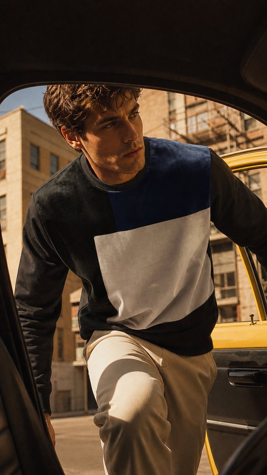 AI product shot of Metallic Tri-Colour Sweatshirt