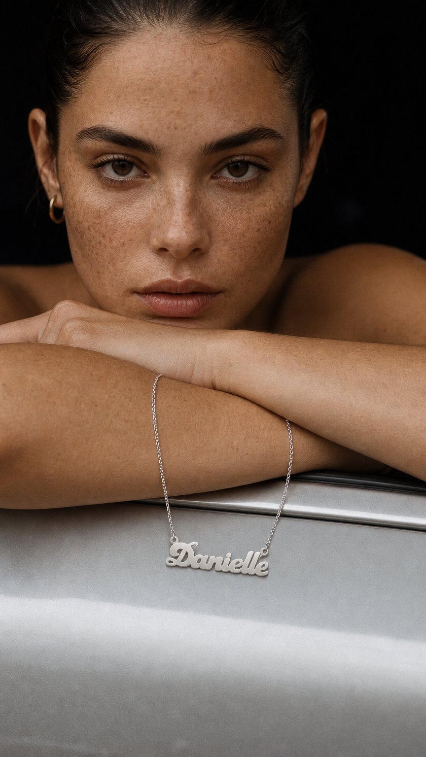 AI product shot of Personalised Name Necklaces
