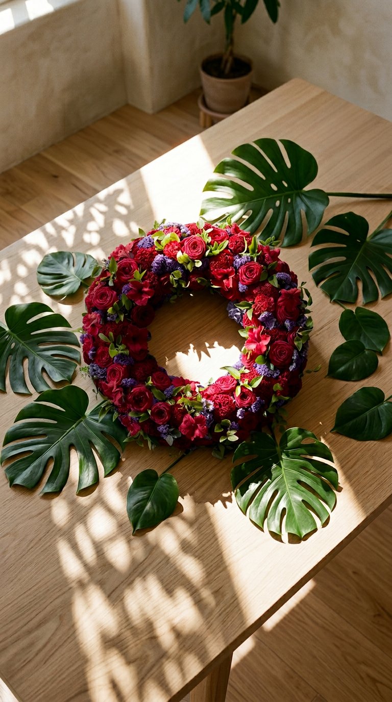AI product shot of Trauerfloristik