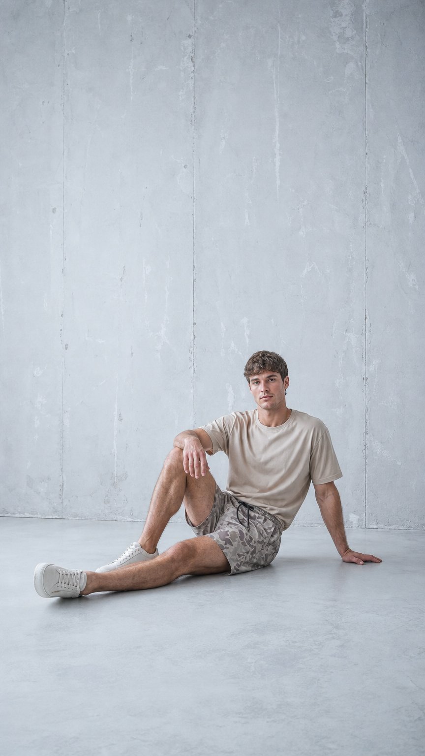 AI product shot of La Costa Lined Swim Hybrid Short - Camo