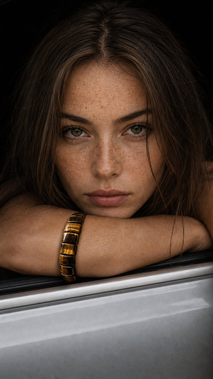 AI product shot of The Resolve Bracelet — Tiger Eye
