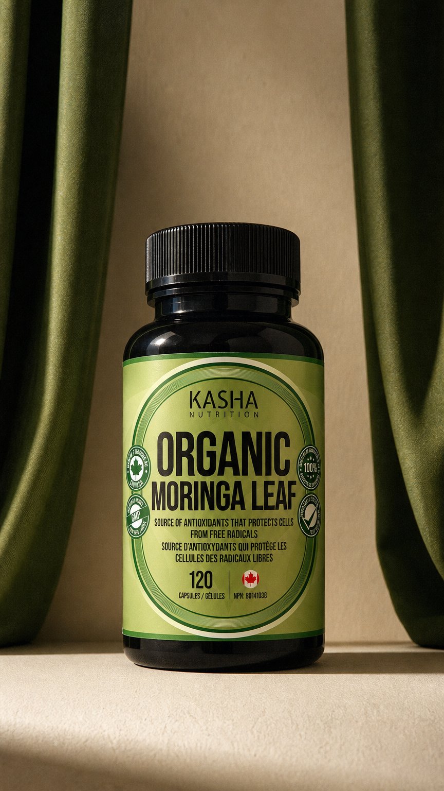 AI product shot of Organic Moringa Leaf