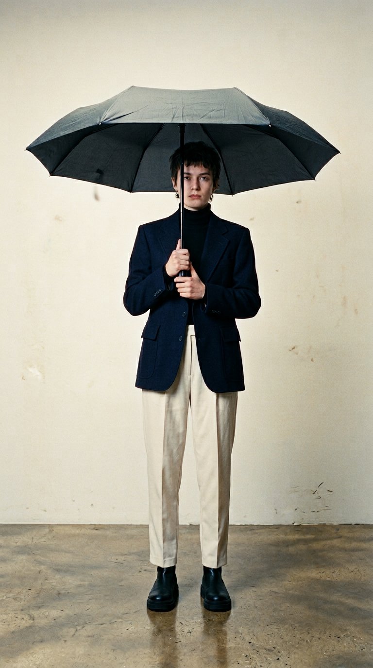 AI product shot of Auto Open/Close Umbrella - Classic Black