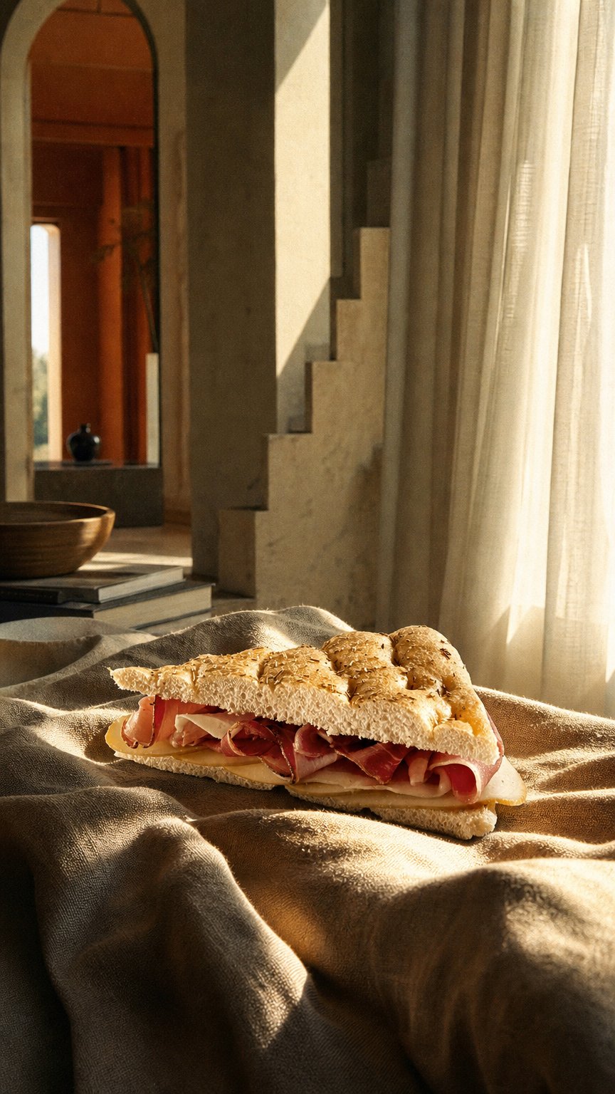 AI product shot of Focaccia Rosmarino