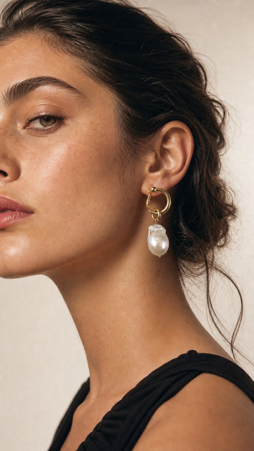 AI product shot of Night & Day hoop earrings