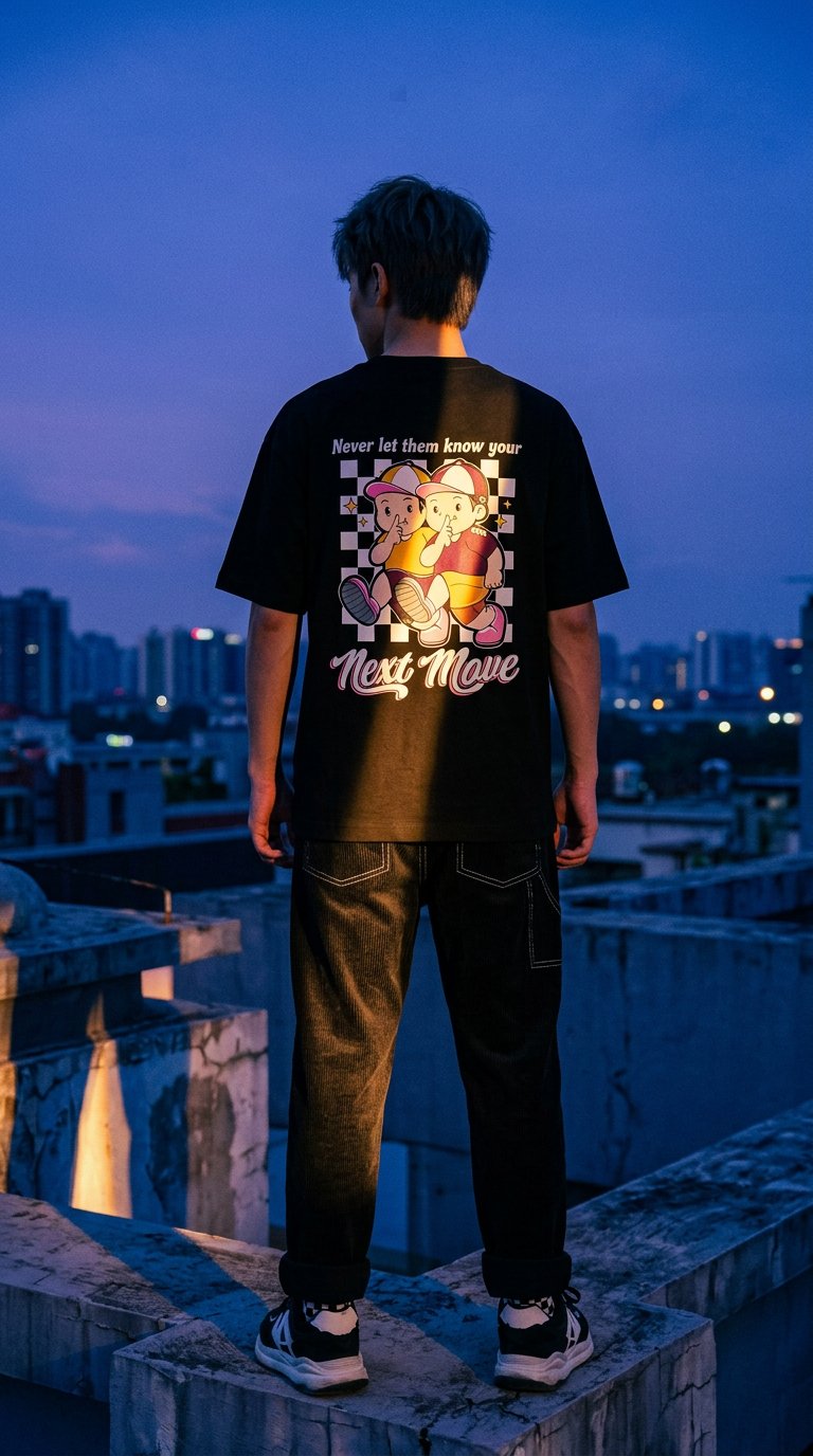 AI product shot of Next Move T-Shirt