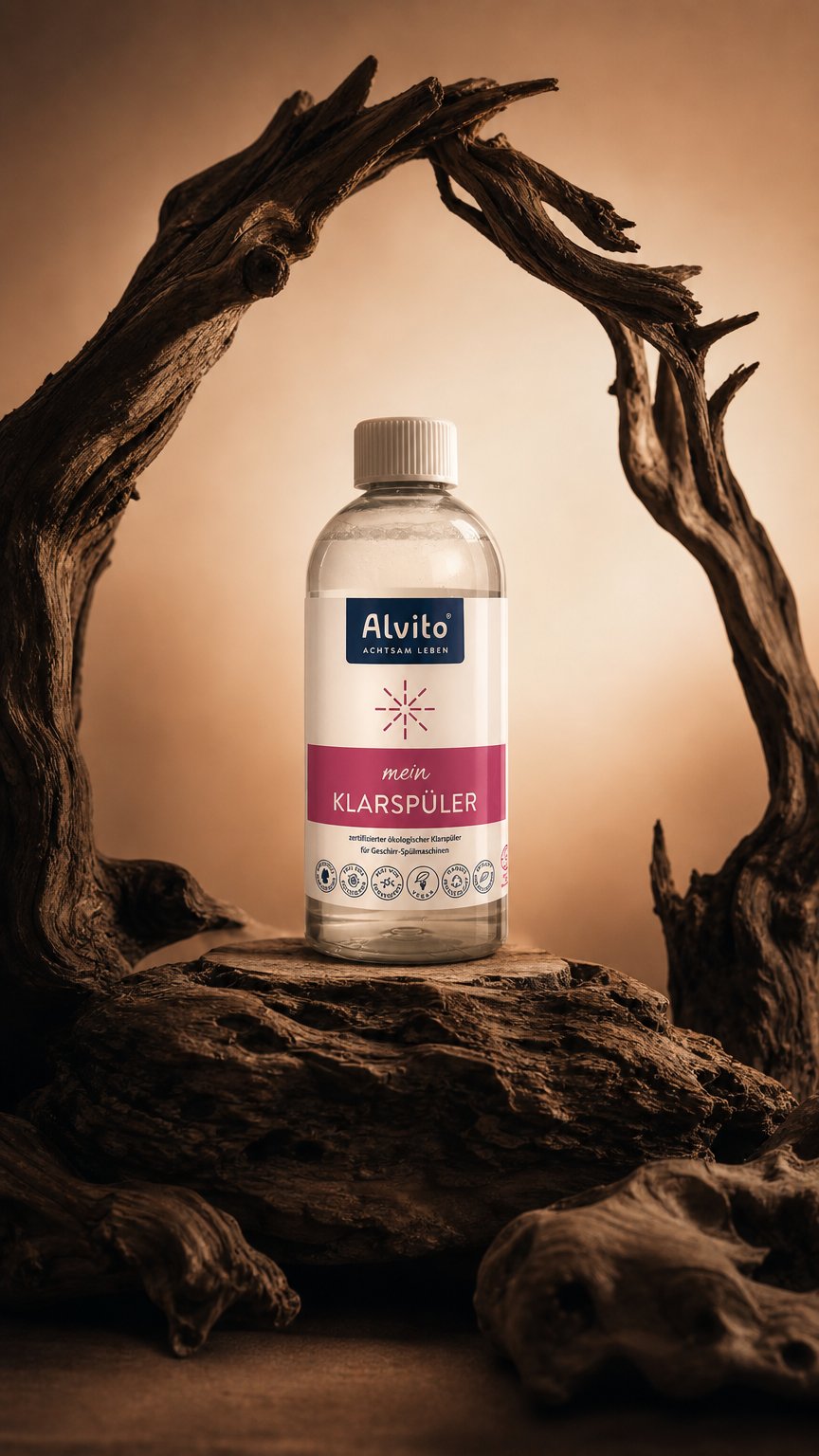AI product shot of Alvito Klarspüler 500ml