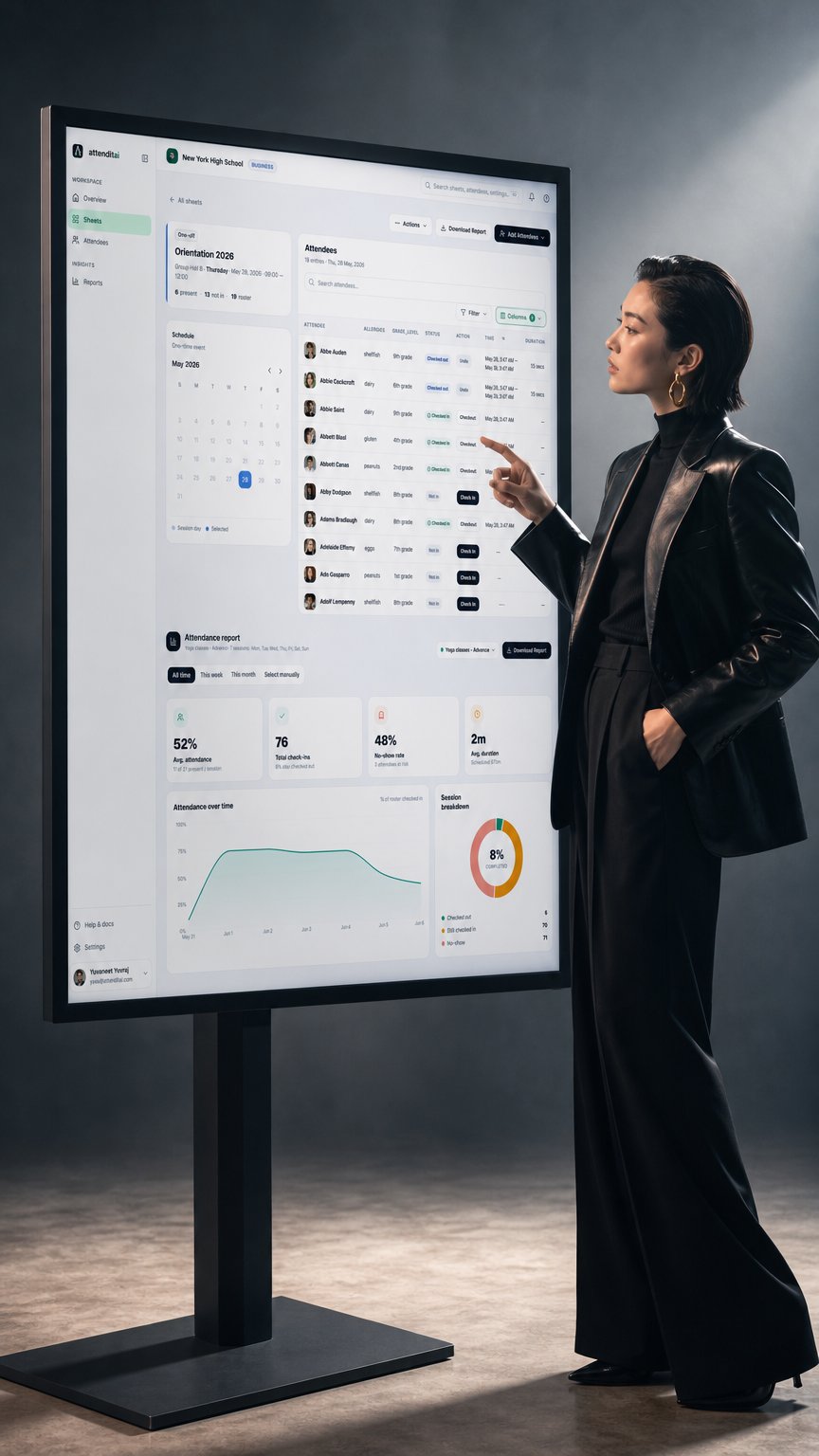 AI product shot of Attenditai Attendance Tracking Software
