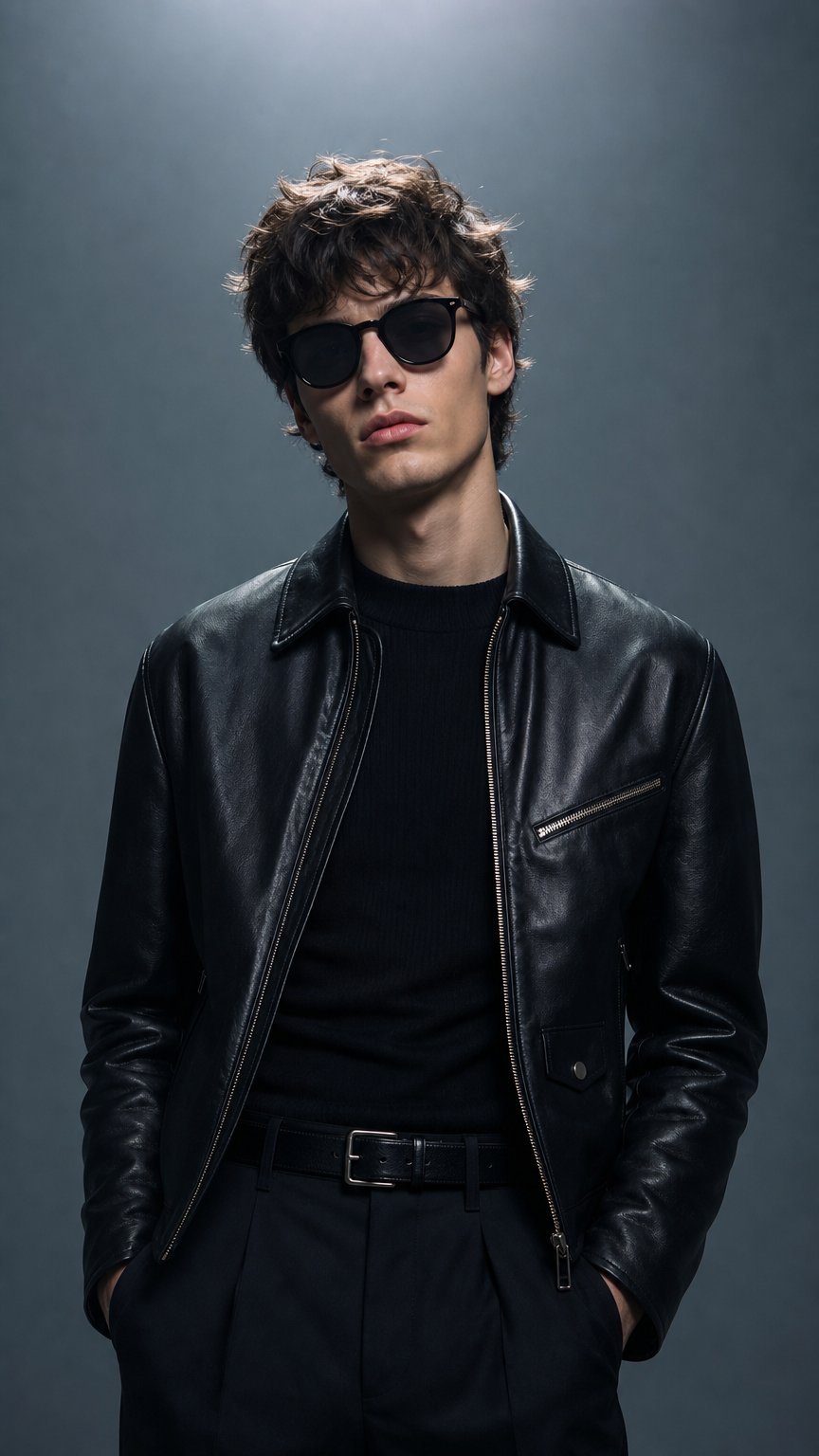 AI product shot of Folding Sunglasses FS001 Black Frame