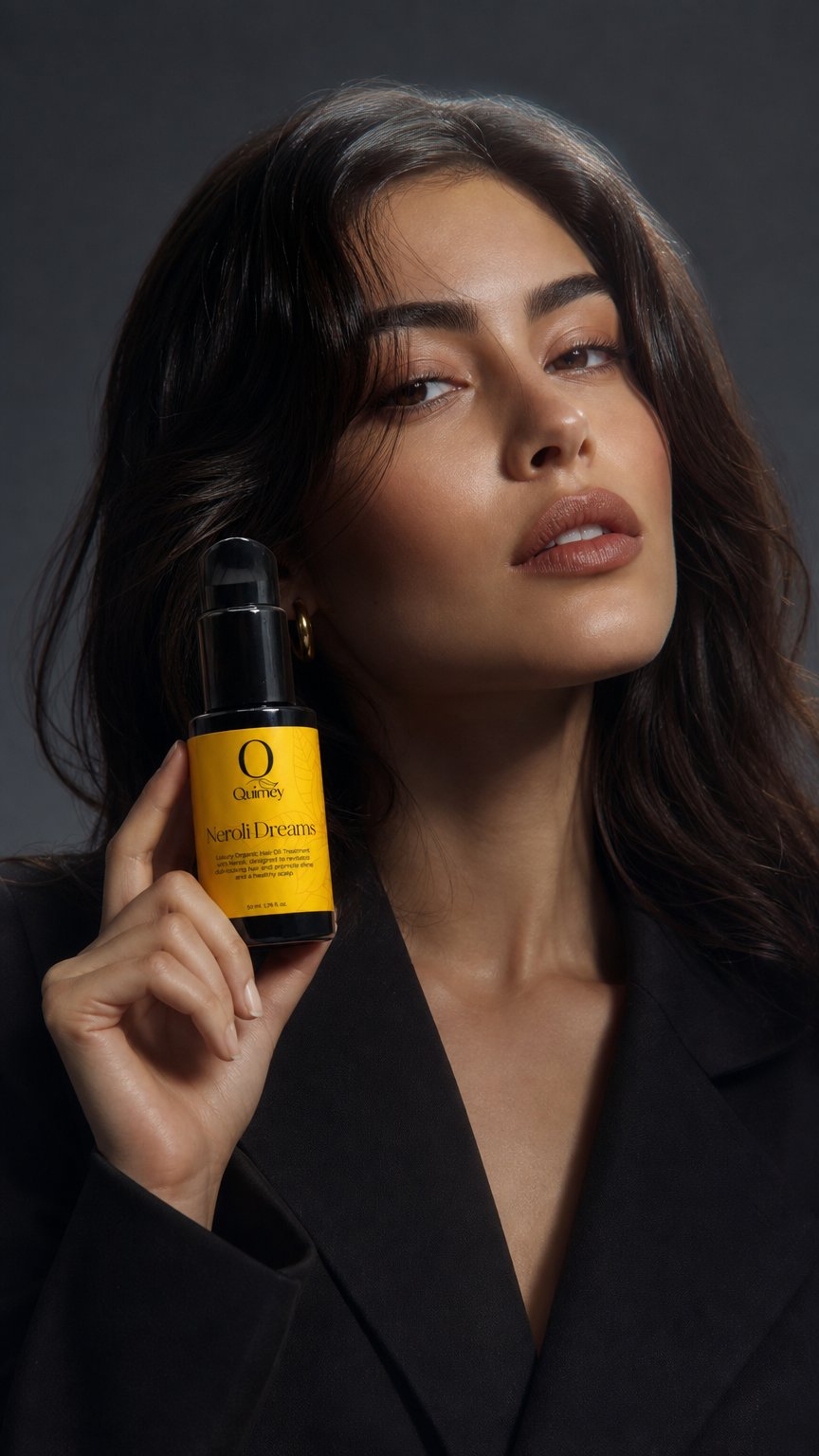 AI product shot of Neroli Dreams Organic Hair Oil