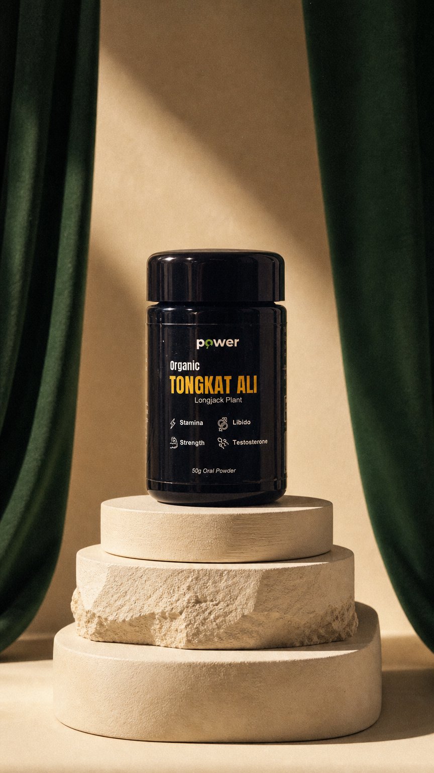 AI product shot of Tongkat Ali (Longjack Plant)