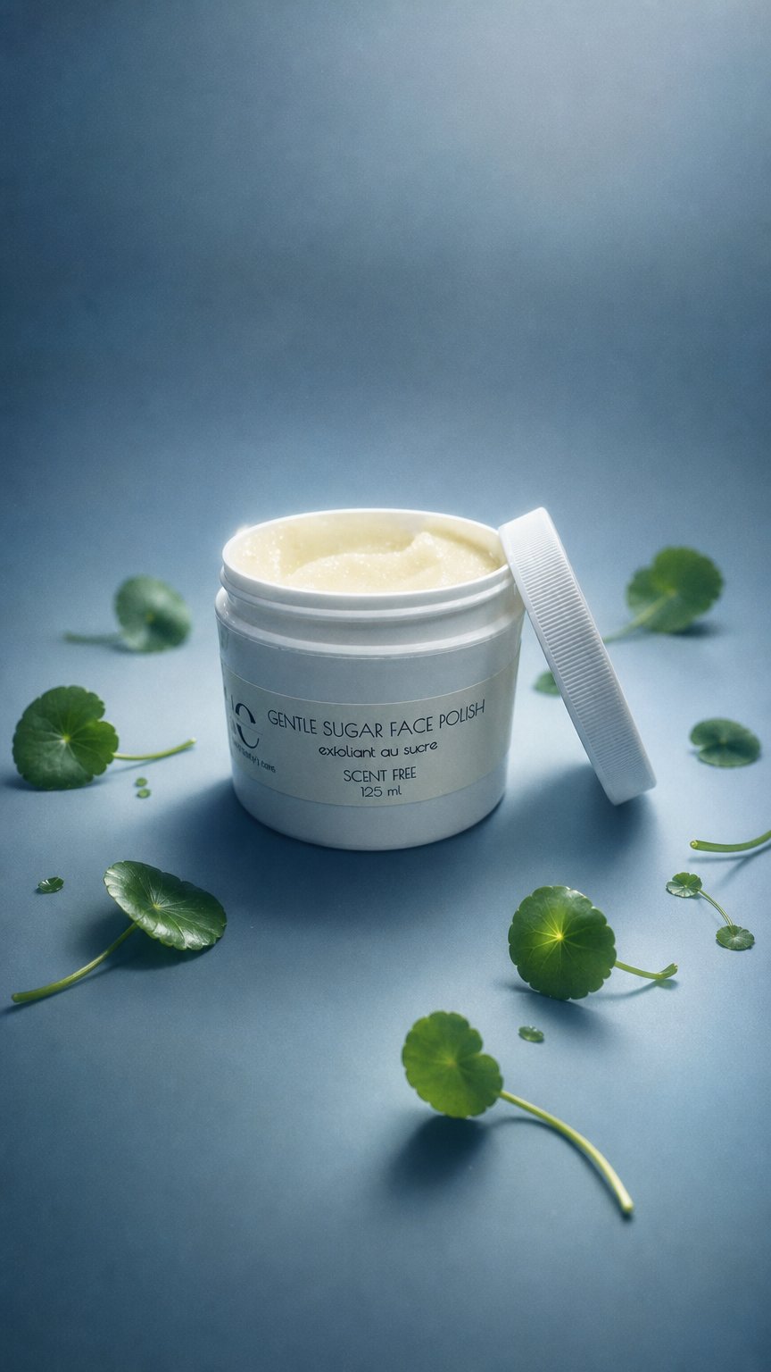 AI product shot of Gentle Facial Sugar Exfoliant