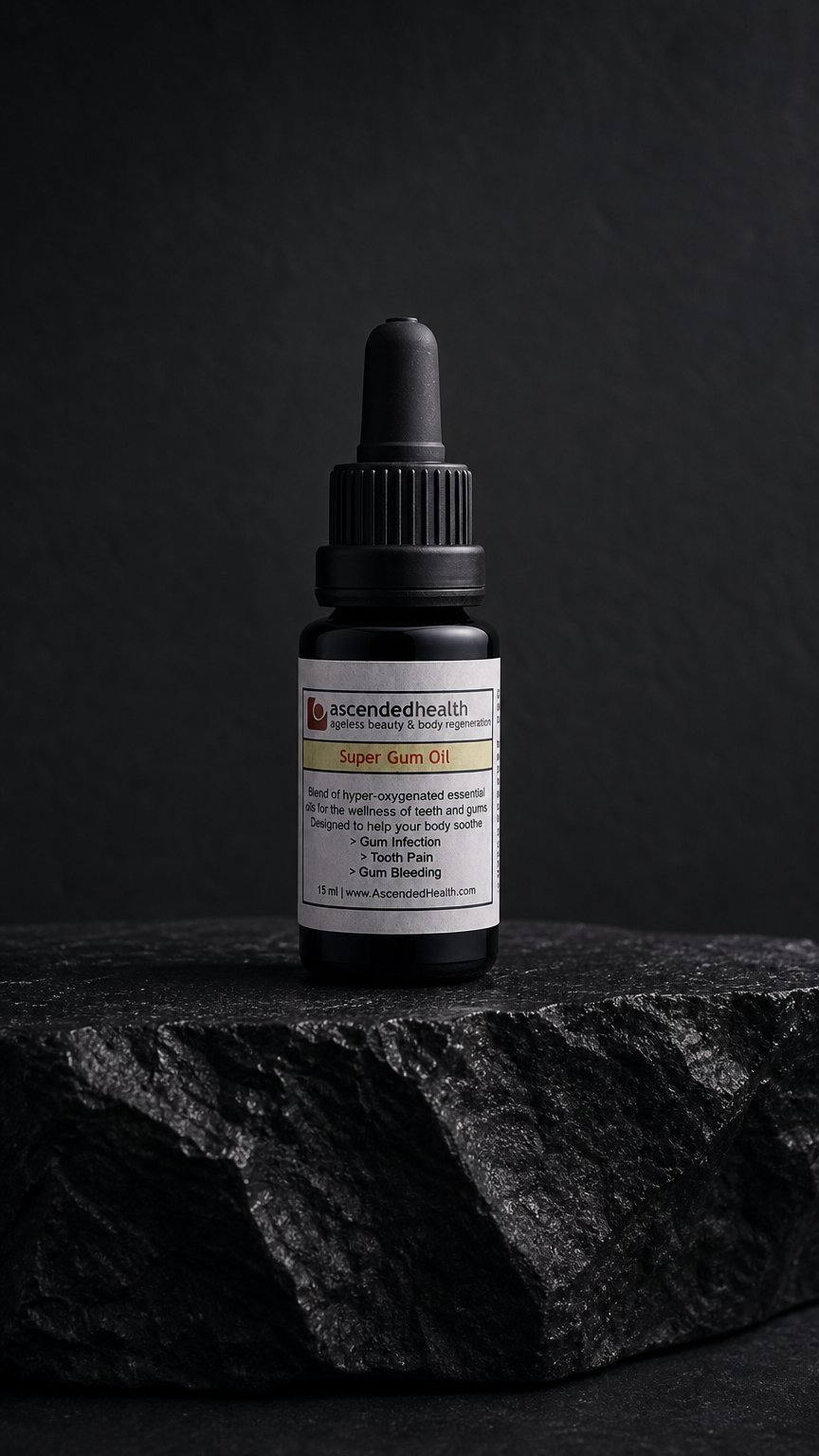 AI product shot of Super Gum Oil