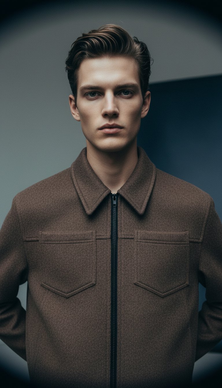 AI product shot of Norton Jacket Regent Taupe