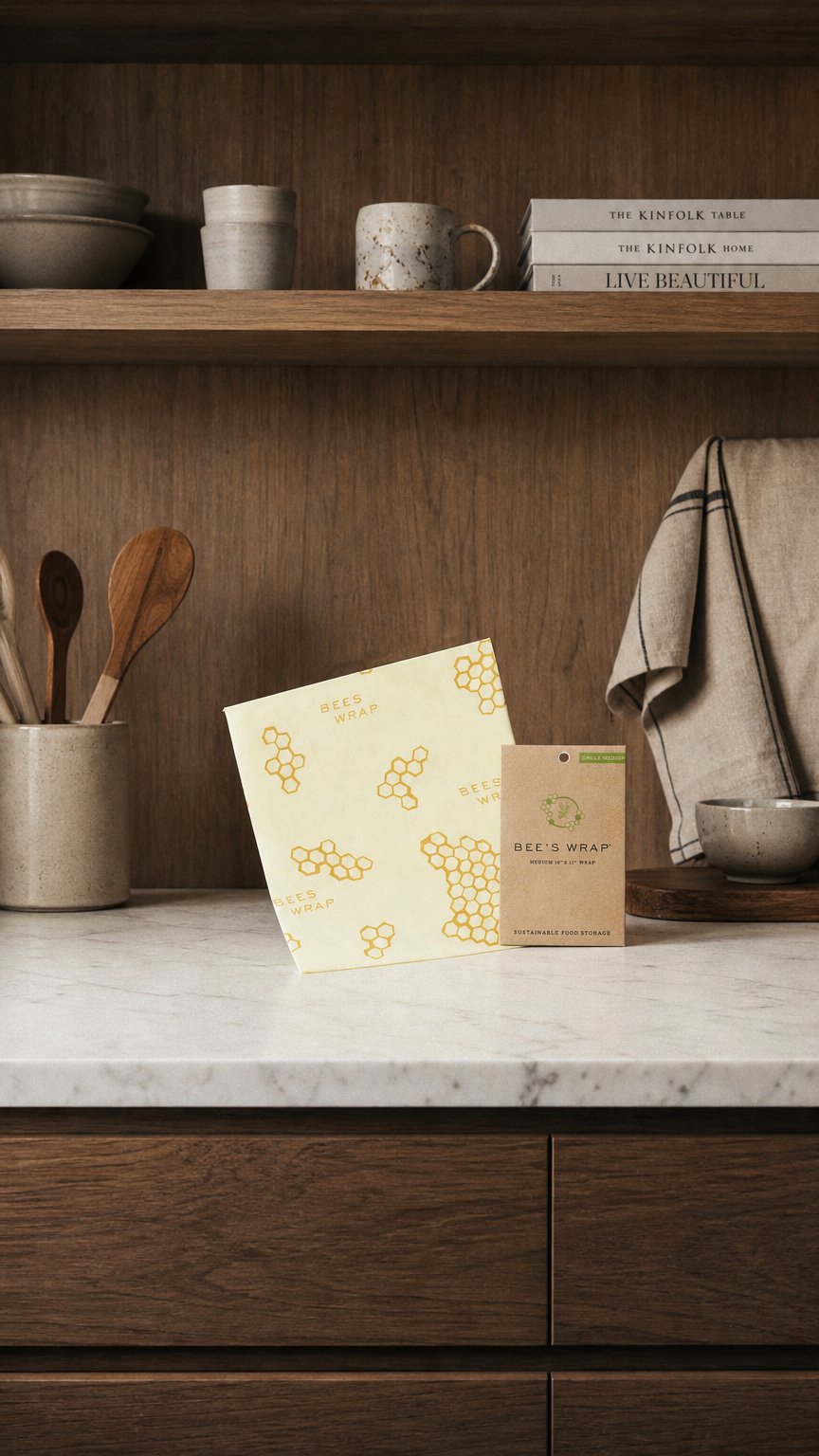 AI product shot of Bee's Wrap Tissu à la Cire d'Abeille, Medium (25x27,5 cm)