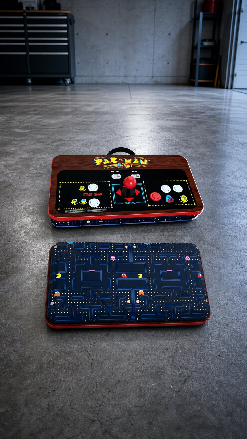 AI product shot of Pac-Man Couchcade Multicolor